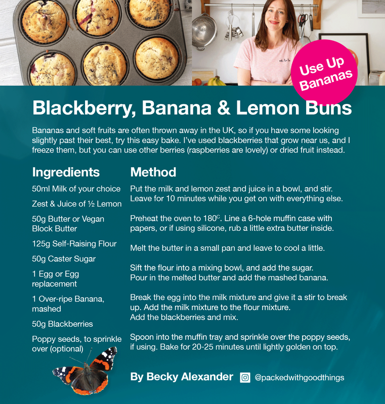Blackberry, Banana & Lemon Buns